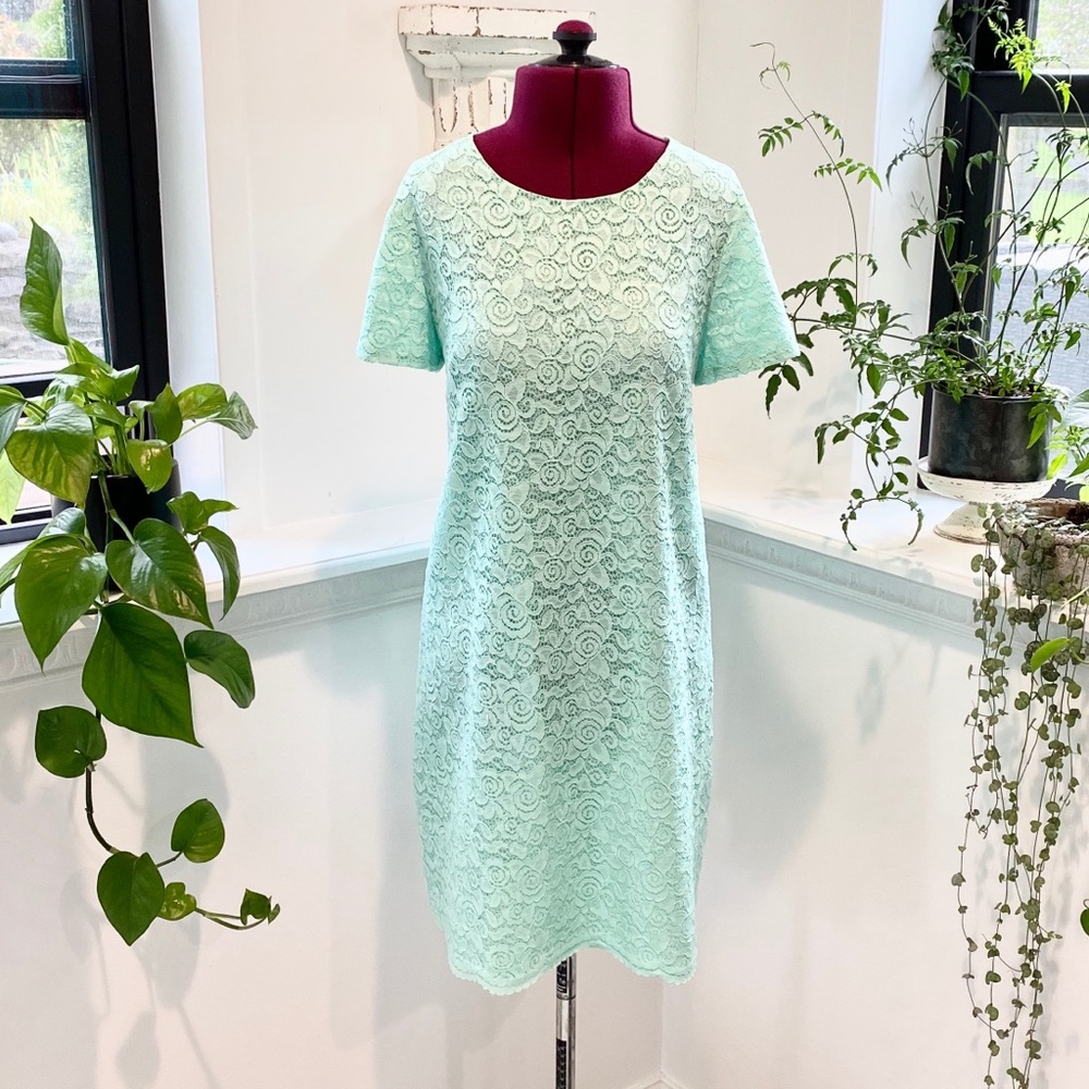 CeCe by CYNTHIA STEFFE SEAFOAM SHIFT DRESS
